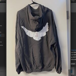 Yeezy Gap Balenciaga 05 Logo Hoodie Dark grey LARGE